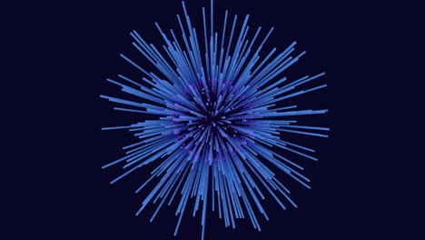 Explosión-Azul-Dinámica-Líneas-3d-Vibrantes-Que-Irradian-Desde-El-Punto-Central