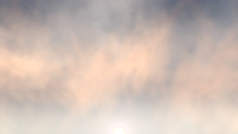 Cielo-Soleado-Con-Nubes-Esponjosas-Y-Sol-Brillante
