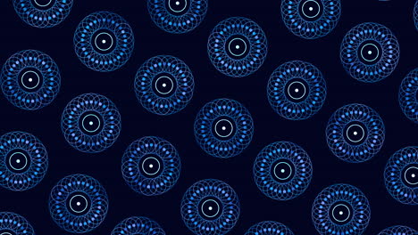 Circular-blue-pattern-on-black-background