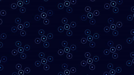 Abstract-blue-and-black-circle-pattern-with-floating-circles