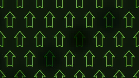 Dynamic-green-arrow-pattern-on-black-background