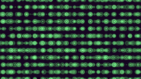 Symmetrical-green-dot-pattern-on-black-background