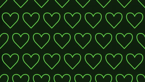 Heartfelt-love-a-stunning-green-heart-pattern-on-a-black-background