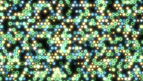 Vibrant-circle-grid-pattern-with-green,-yellow,-and-blue-circles