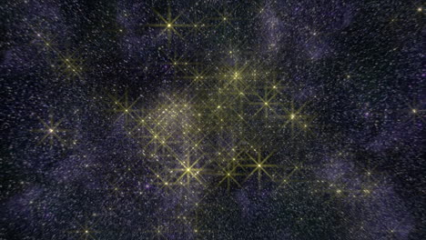 Starry-collage-bright-and-dark-circles-illuminate-the-night-sky