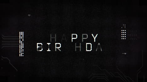 Modern-circuit-board-design-birthday-greeting-with-Happy-Birthday-in-stylized-font