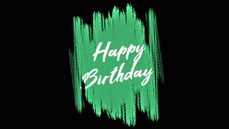 Happy-Birthday-card-with-green-brush-stroke-decoration