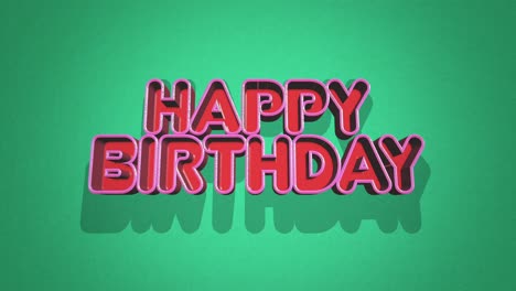 3d-paper-cutout-Happy-Birthday-card-red-and-green-letters-on-a-green-background