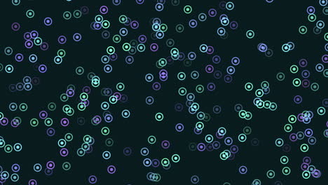 Matriz-Circular-De-Puntos-Morados-Y-Azules-Sobre-Fondo-Negro