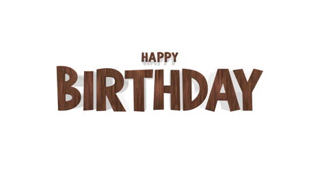 Brown-Happy-Birthday-greeting-card-on-white-background