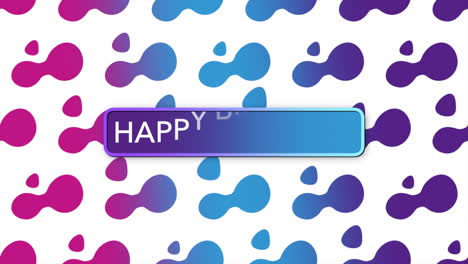 Bunte-Happy-Birthday-Feier-Mit-Blauen-Und-Violetten-Punkten-Auf-Weißem-Hintergrund