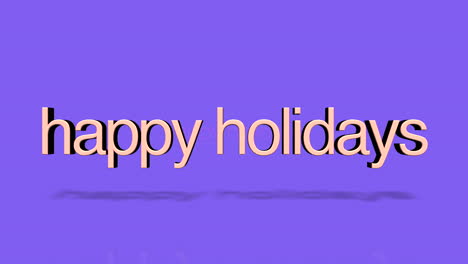 Texto-Moderno-En-3d-Felices-Fiestas-En-Rosa-Sobre-Fondo-Morado