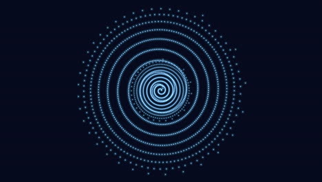 Spiraling-blue-dots-create-futuristic-pattern-on-black-background