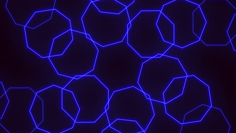 Radiant-blue-light-pattern-on-black-background