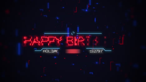 Lebendiges-Neon-Banner-„Happy-Birthday“-Auf-Schwarzem-Hintergrund