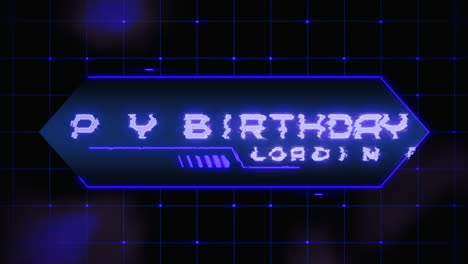 Futuristic-neon-birthday-greeting-Happy-Birthday-loading-in-3d