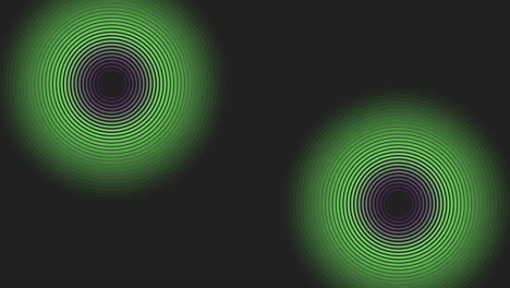 Vibrant-green-and-purple-light-converge-within-concentric-circles