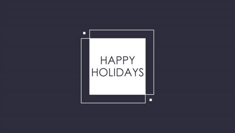 Sleek-and-chic-Happy-Holidays-in-white-letters-on-a-black-square