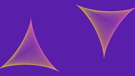 Vibrant-purple-triangle-with-radiating-yellow-lines-geometric-abstract-design