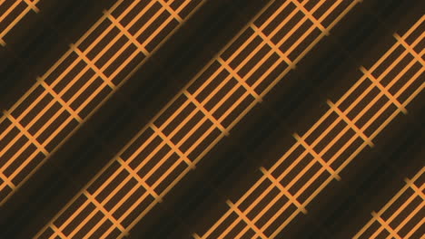 Schachbrettmuster-Mit-Leuchtend-Orangefarbenen-Gitterlinien