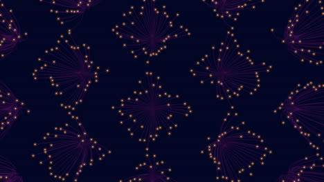 Mesmerizing-circular-network-of-purple-dots-on-dark-blue-background