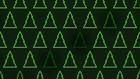 Festive-christmas-tree-pattern-green-triangles-on-black