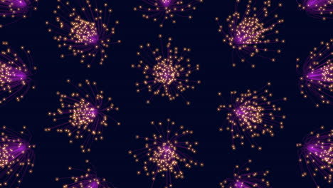 Dreamy-floating-purple-dot-pattern-on-black-background