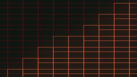 Una-Cuadrícula-Ordenada-De-Cuadrados-Negros-Y-Rojos-Crea-Patrones-Estructurados