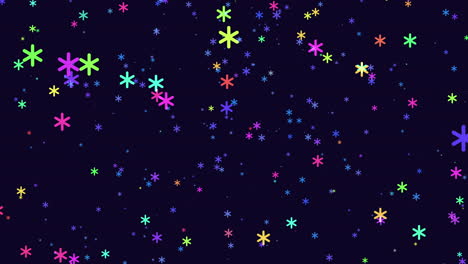 Colorful-star-pattern-on-black-background