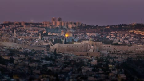 Jerusalem-Zeitraffer-Tag-Zu-Nacht
