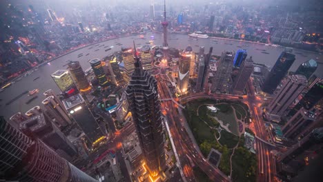 Shanghai-Wolkenkratzer-Zeitraffercra