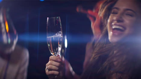 Woman-Dances-with-Glass-of-Champagne