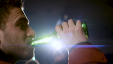 CU-Young-Man-Drinking-Beer-Bottle-