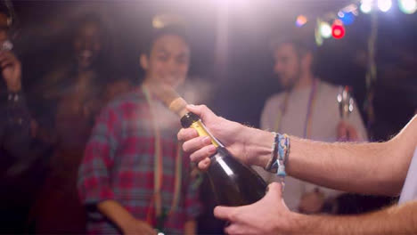 CU-Man-Pops-Champagne-Bottle-at-Party
