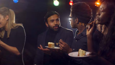 Woman-Dances-and-Eats-Cake