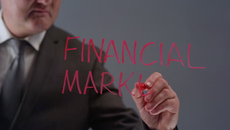 Businessman-Writing-Term-financial-Markets