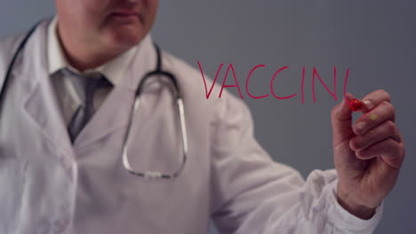 Arzt-Schreibt-Das-Wort-Impfstoff