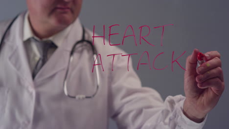 Arzt-Schreibt-Den-Begriff-Herzinfarkt