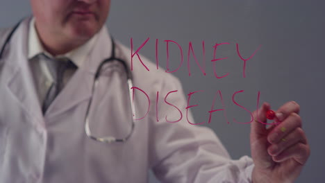 Doctor-Writing-the-Term-Kidney-Disease