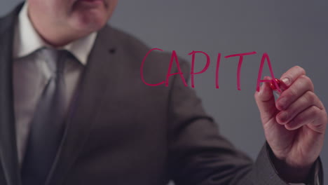 Businessman-Writing-the-Word-Capital
