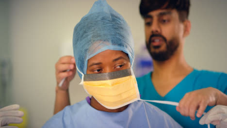 Cu-Medizinisches-Personal-Binden-Chirurgische-Maske