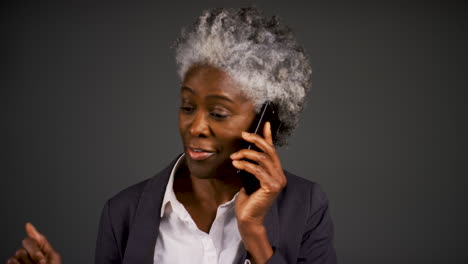 Frustrated-Middle-Aged-Woman-On-Her-Phone-Portrait