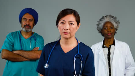 Three-Medical-Professionals-Looking-Visibly-Concerned-Portrait