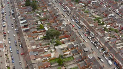 Drone-Shot-Circling-Over-Birmingham-Housing-Estate-Streets