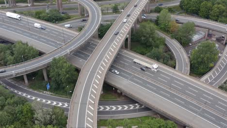 Drone-Shot-Following-Cars-On-Spaghetti-Junction-