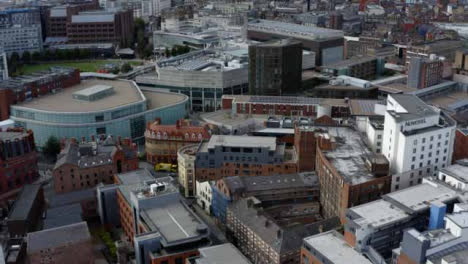 Drone-Shot-Panning-Over-Buildings-In-Liverpool-City-Centre