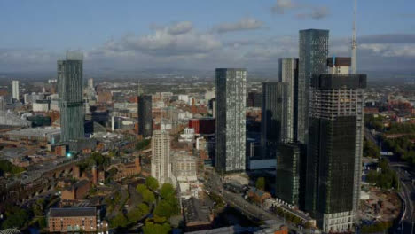 Drone-Shot-Orbiting-Manchester-Skyscrapers-08