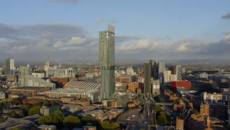 Drone-Shot-Pulling-Away-From-Manchester-Skyscrapers
