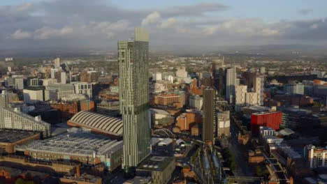 Drone-Shot-Approaching-Manchester-Skyscrapers-03
