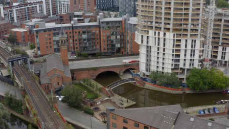 Drone-Shot-Orbiting-Castlefield-Canals-01